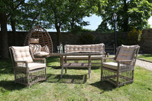 Load image into Gallery viewer, Manus Sofa Garden/ Patio Set 3+1+1+ Table (Cappuccino Colour Cushion)