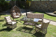 Load image into Gallery viewer, Manus Sofa Garden/ Patio Set 3+1+1+ Table (Cappuccino Colour Cushion)