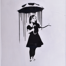 Load image into Gallery viewer, David Hudson (British) after Banksy contemporary framed artwork x 3