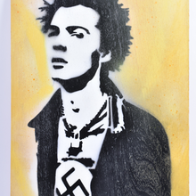 Load image into Gallery viewer, A Collection of four contemporary stencil artwork on board