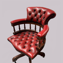 Load image into Gallery viewer, Mahogany Pedestal Desk And Captain Chair Set