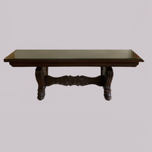 Load image into Gallery viewer, Oak Lattice Design Table and Six Chairs
