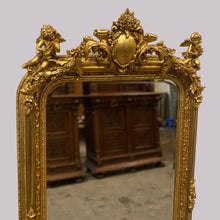 Load image into Gallery viewer, Medium Size 19th Century Antique Gilded Mirror.