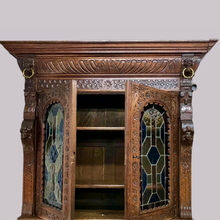 Load image into Gallery viewer, Gothic Style Antique Glazed Cabinet