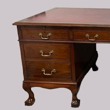 Load image into Gallery viewer, Mahogany Pedestal Desk And Captain Chair Set