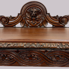 Load image into Gallery viewer, Victorian Carved Oak Console Table