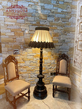 Load image into Gallery viewer, Carved Mahogany Standard Lamp