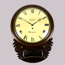 Load image into Gallery viewer, Mahogany 19th Century Kent, Henley  Drop Dial Clock