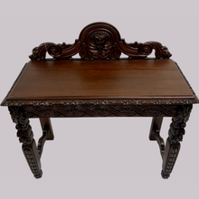 Load image into Gallery viewer, Victorian Carved Oak Console Table