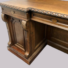 Load image into Gallery viewer, Victorian Oak Pedestal Sideboard