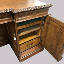 Load image into Gallery viewer, Victorian Oak Pedestal Sideboard