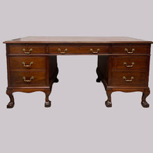 Load image into Gallery viewer, Mahogany Pedestal Desk And Captain Chair Set