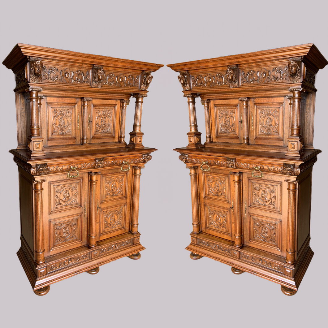 Pair of 18th Century Renaissance Cabinets