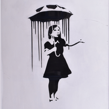 Load image into Gallery viewer, David Hudson (British) after Banksy contemporary framed artwork x 3
