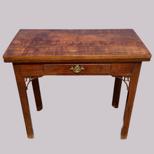 Load image into Gallery viewer, Provincial George III Mahogany Fold Over Tea Table
