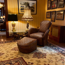 Load image into Gallery viewer, Leather Recliner Chair and Footstool
