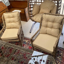 Load image into Gallery viewer, Manus Sofa Garden/ Patio Set 3+1+1+ Table (Cappuccino Colour Cushion)
