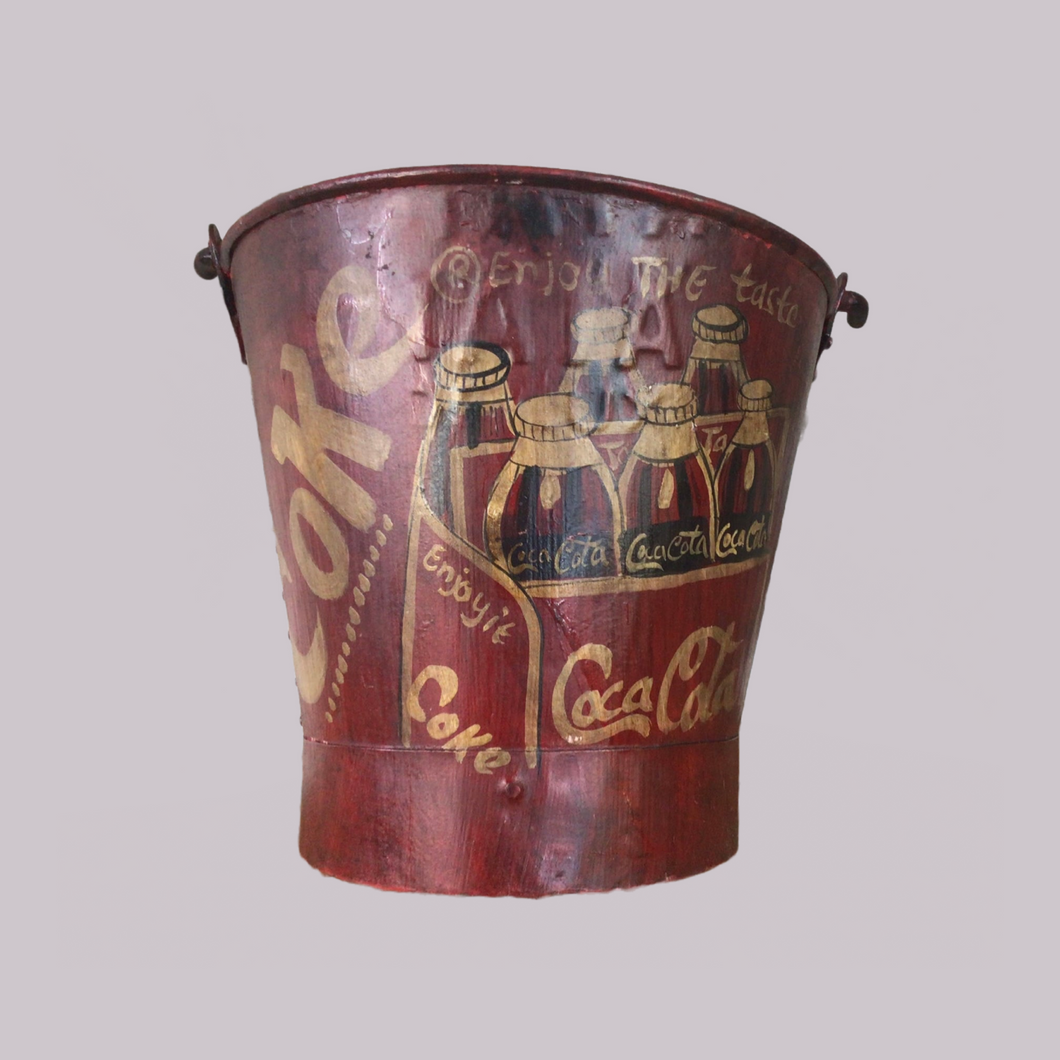 Coca Cola Cast Iron Bucket