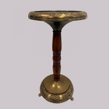 Load image into Gallery viewer, BRASS &amp; MAHOGANY PLANT STAND
