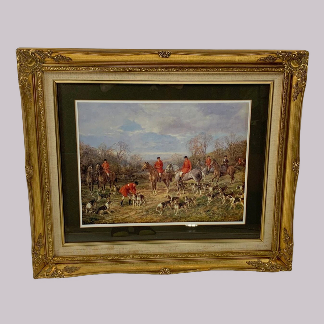 Gilt Framed Hunting Scene