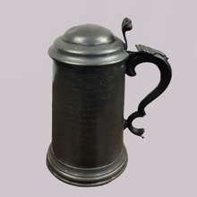 Load image into Gallery viewer, Engraved Pewter Tankard Dated 1867
