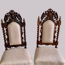 Load image into Gallery viewer, Carved Mahogany Chairs
