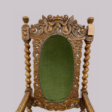 Load image into Gallery viewer, Italianate Style Carved Oak Armchair
