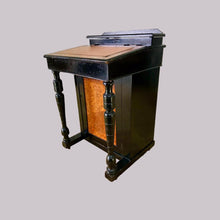 Load image into Gallery viewer, Walnut and Ebonised Davenport Desk
