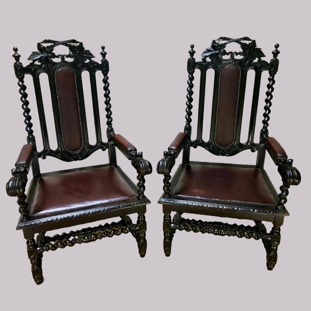 Jacobean Armchair Pair