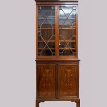 Load image into Gallery viewer, Glazed Edwardian Inlaid Bookcase
