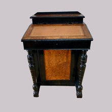 Load image into Gallery viewer, Walnut and Ebonised Davenport Desk
