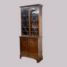 Load image into Gallery viewer, Glazed Edwardian Inlaid Bookcase
