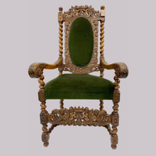 Load image into Gallery viewer, Italianate Style Carved Oak Armchair
