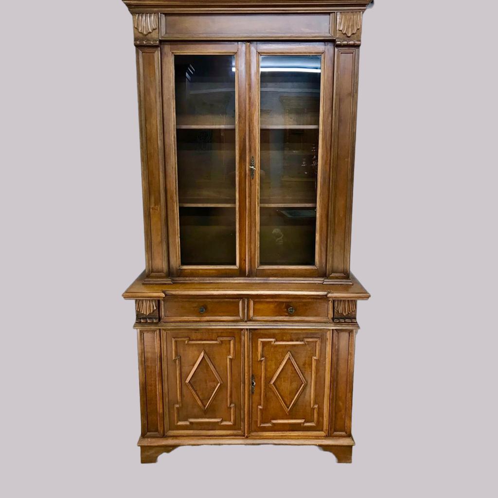 Continental Mahogany Bookcase Cupboard