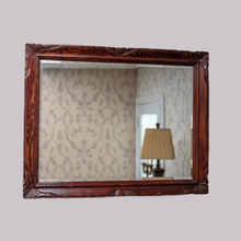 Load image into Gallery viewer, Ornate Bevelled Glass Mahogany  Mirror
