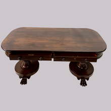 Load image into Gallery viewer, Irish William IV Rosewood Library Table
