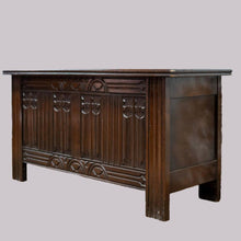 Load image into Gallery viewer, Carved Oak Coffer
