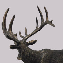 Load image into Gallery viewer, Bronze Model of Stag on Wooden Plinth
