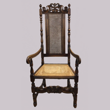 Load image into Gallery viewer, Walnut 17th Century Style Carved Armchair
